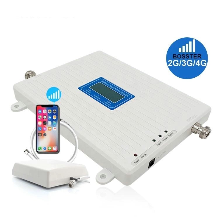 Triband GSM 2G 3G 4G Sinyal Cellphone Signal Repeater 900 1800 2100mhz LTE Network Mobile Signal Booster